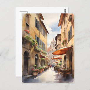 Cartão Postal Florence watercolor art