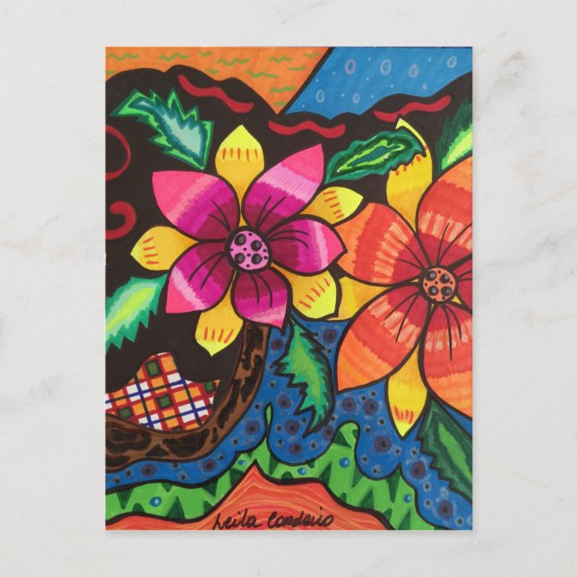 Cartão Postal Flores (Frente)