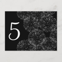 Flores abstrato brancas e pretas