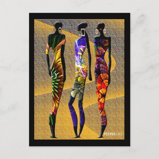 Cartão Postal Flores Africanas do Deserto (Frente)