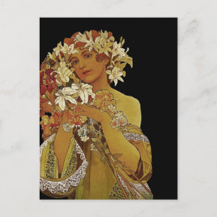 Cartão Postal Flores Amarelas 1897