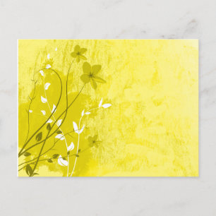 Cartão Postal flores amarelas do verão