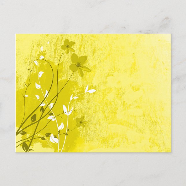 Cartão Postal flores amarelas do verão (Frente)
