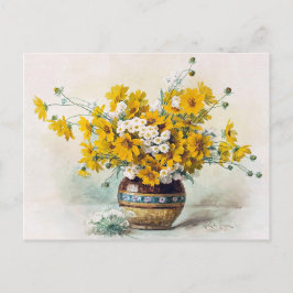 Cartão Postal Flores amarelo sunny por Paul de Longpre CC1012