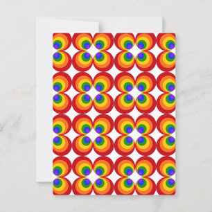 Cartão Postal Flores Arco-Íris Trippy