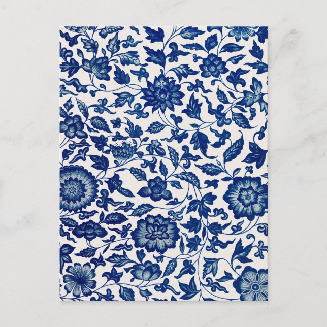 Cartão Postal Flores azuis (Frente)
