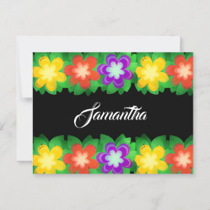 Cartão Postal Flores Botânicas Tropicais