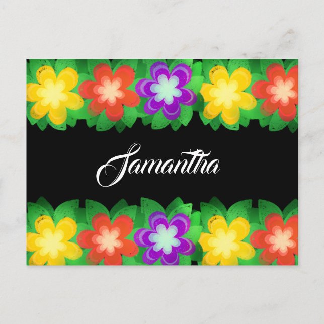 Cartão Postal Flores Botânicas Tropicais (Frente)