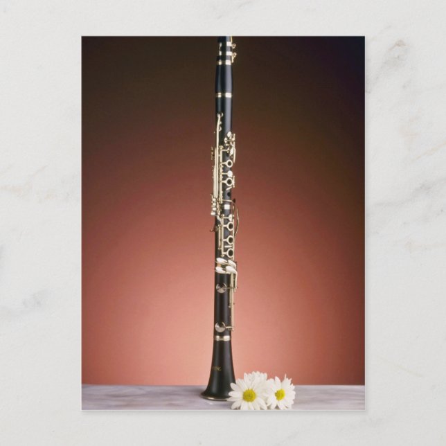 Cartão Postal flores brancas Clarinet (Frente)