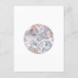 Cartão Postal Flores Brancas de Aquarela