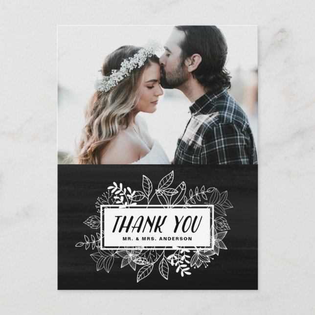 Cartão Postal Flores Brancas Russas no Quadro dos Quadrados Obri (Frente)