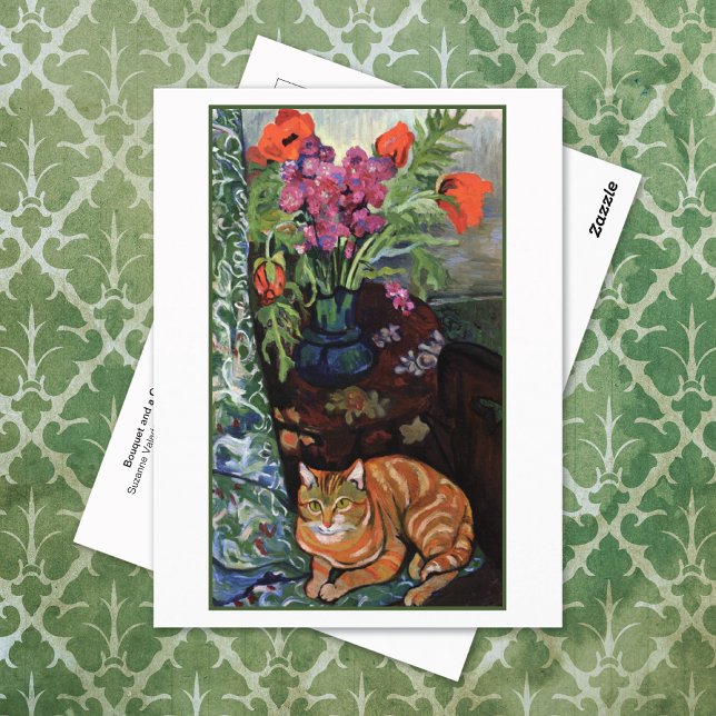 Cartão Postal Flores buquês Cat Suzanne Valadon (Criador carregado)