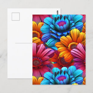 Cartão Postal Flores Coloridas