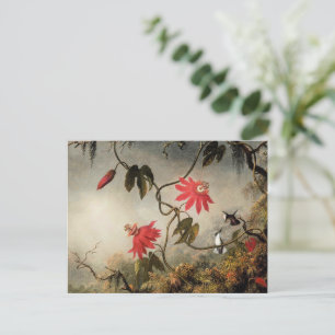 Cartão Postal Flores da Paixão com Beija-flores