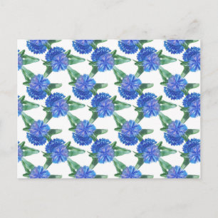 Cartão Postal flores de aquarela
