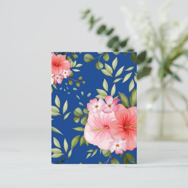 Cartão Postal Flores de Aquarela 21 (Em pé/Frente)