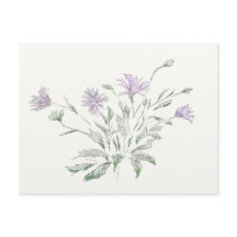 Flores de aquarela postais