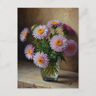 Cartão Postal Flores de Áster