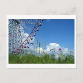 Cartão Postal Flores de Cosmos e Roda Gigante: Japão