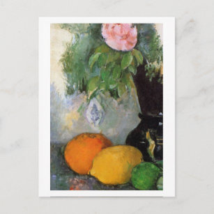 Cartão Postal Flores de fruta Ainda Vidas Paul Cezanne