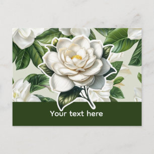 Cartão Postal Flores de Gardênia Brancas