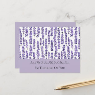 Cartão Postal Flores de Lavanda Pensando em Você