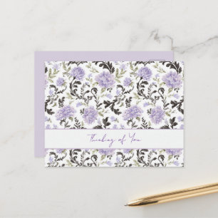Cartão Postal Flores de Lavanda Roxa Pensando em Você