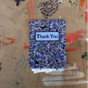 Cartão Postal Flores de Margarida Roxa                        