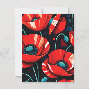 Cartão Postal Flores de Papaver