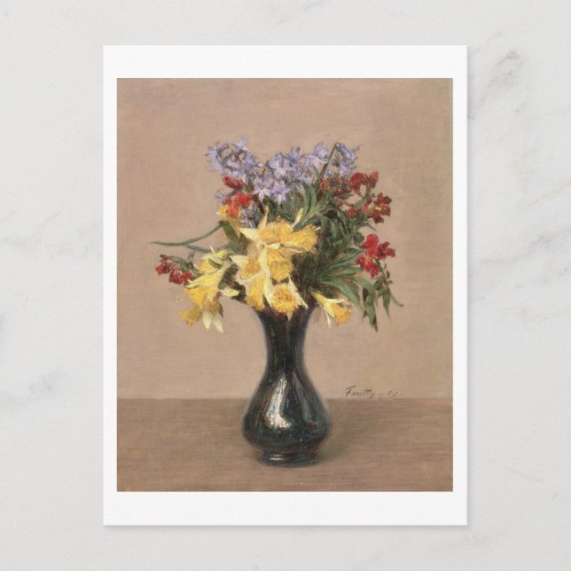 Cartão Postal Flores de primavera, 1869 (óleo na canvas) (Frente)