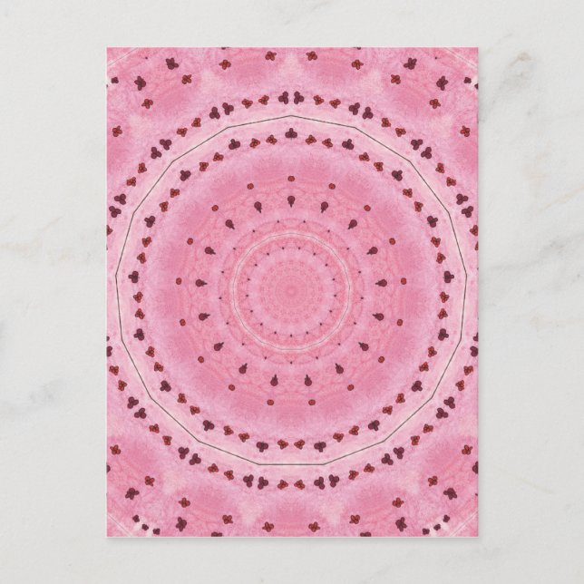 Cartão Postal Flores de primavera Caleidoscópio (Frente)