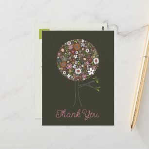 Cartão Postal Flores de primavera Coloridas Whimsical Pop