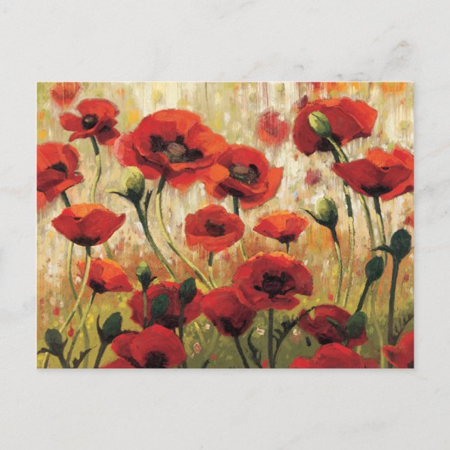 Cartão Postal Flores de primavera em um Jardim (Frente)