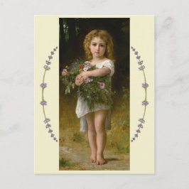 Cartão Postal Flores de primavera por William Bouguereau