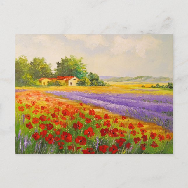 Cartão Postal Flores de Provença (Frente)
