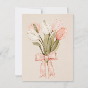 Cartão Postal Flores de tulipas de Pastel