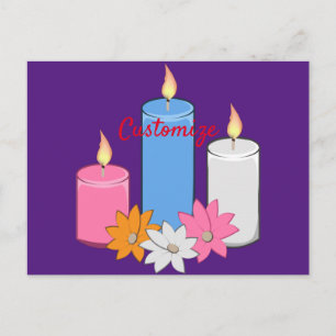 Cartão Postal Flores de Vela Acesa Thunder_Cove