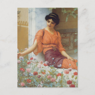 Cartão Postal Flores de Verão por John William Godward