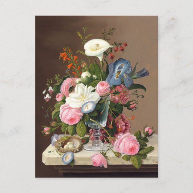 Cartão Postal Flores de Verão, Severin Roesen (Frente)