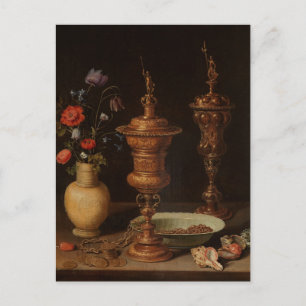 Cartão Postal Flores de vida, Gilt Goblet por Clara Peeters P