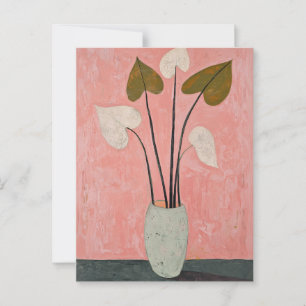 Cartão Postal Flores de Whimsy minimalistas No.031