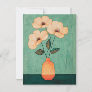 Cartão Postal Flores de Whimsy minimalistas No.043