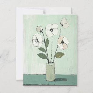 Cartão Postal Flores de Whimsy minimalistas No.057
