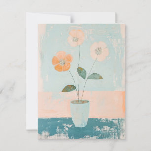 Cartão Postal Flores de Whimsy minimalistas No.073