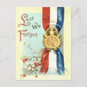 Cartão Postal Flores do Dia da Memória Medalha Para Não Esquecer