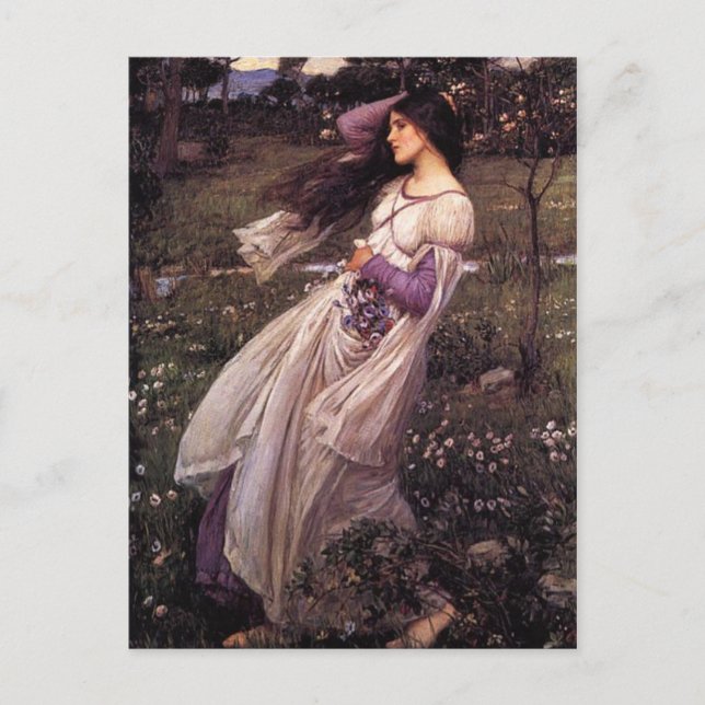 Cartão Postal Flores do Vento-por John William Waterhouse, 1902 (Frente)