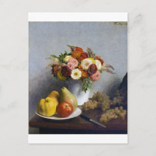 Cartão Postal Flores e Frutas, Henri Fantin-Latour