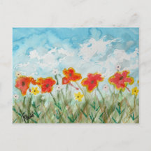 Flores e Nuvens de Primavera Brilhantes