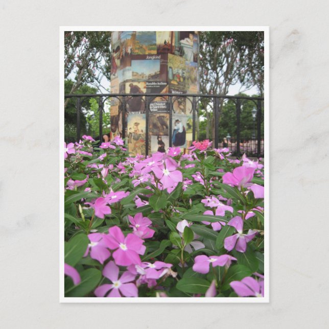 Cartão Postal Flores e Posters franceses (Frente)