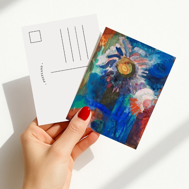 Cartão Postal Flores em um Vaso Azul (Criador carregado)